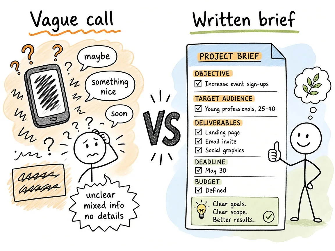 Why a written brief beats a kickoff-only start