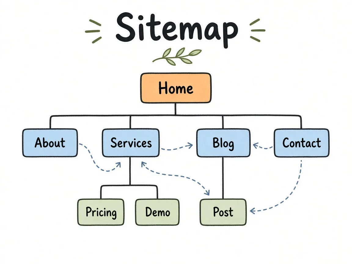 Sitemap and critical flow paths