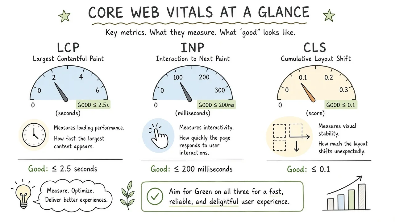 Performance checks for images, caching, and phone-sized load feel